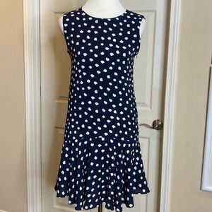Mango Navy white Polka Dot Dress 2
